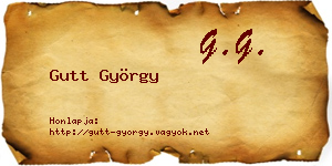Gutt György névjegykártya