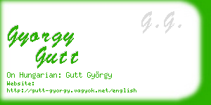 gyorgy gutt business card